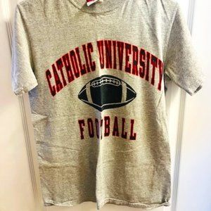 Catholic University (CUA) Football Men's Small Champion Short Sleeve Tee Shirt